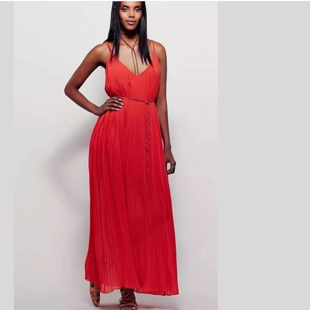 Free People Grecian Pleated Pleasures Maxi Dress Z211-4